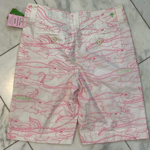 NWT Lilly Pulitzer Resort Fit Alligator Embroidered 9” Bermuda shorts size 2 - Picture 3 of 9